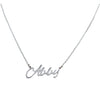 Abby Name Necklace in silver