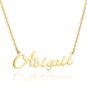 Abigail name necklace gold