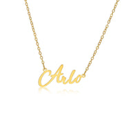 Arlo name necklace in gold