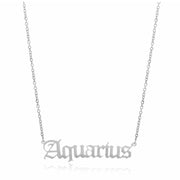 Aquarius Zodiac Necklace in silver