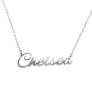 chelsea name necklace silver