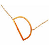 Slanted D Initial Necklace in gold