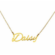 Daisy Name Necklace in gold