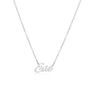 Evie Name Necklace in silver