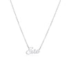 Evie Name Necklace in silver