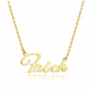 Faith Name Necklace in gold