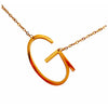 Slanted G Initial Necklace in gold