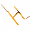 Slanted H Initial Necklace in gold