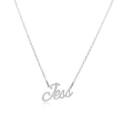 Jess Name Necklace in silver