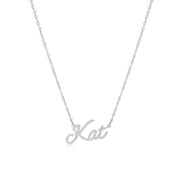 Kat Name Necklace in silver