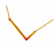 Slanted L Initial Necklace in gold