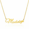 Madelyn name necklace in gold