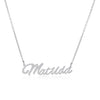 Matilda Name Necklace in silver