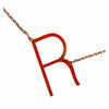 Slanted R Initial Necklace in gold