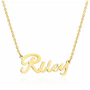 Riley Name Necklace in gold