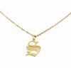 Gothic S Initial Necklace in gold