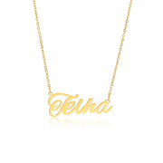 Teiha name necklace in gold