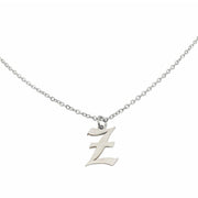 Gothic Z Initial Necklace