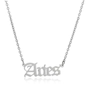 Aries Zodiac Necklace in silver