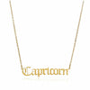 Capricorn Zodiac Necklace in gold