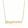 Sagittarius Zodiac Necklace in gold