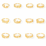 Zodiac rings in gold