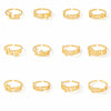 Zodiac rings in gold