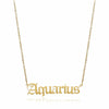 Aquarius Zodiac Necklace in gold