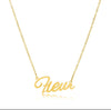 Fleur name necklace in gold