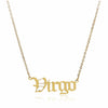 Virgo Zodiac Necklace in gold