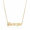 Scorpio Zodiac Necklace in gold